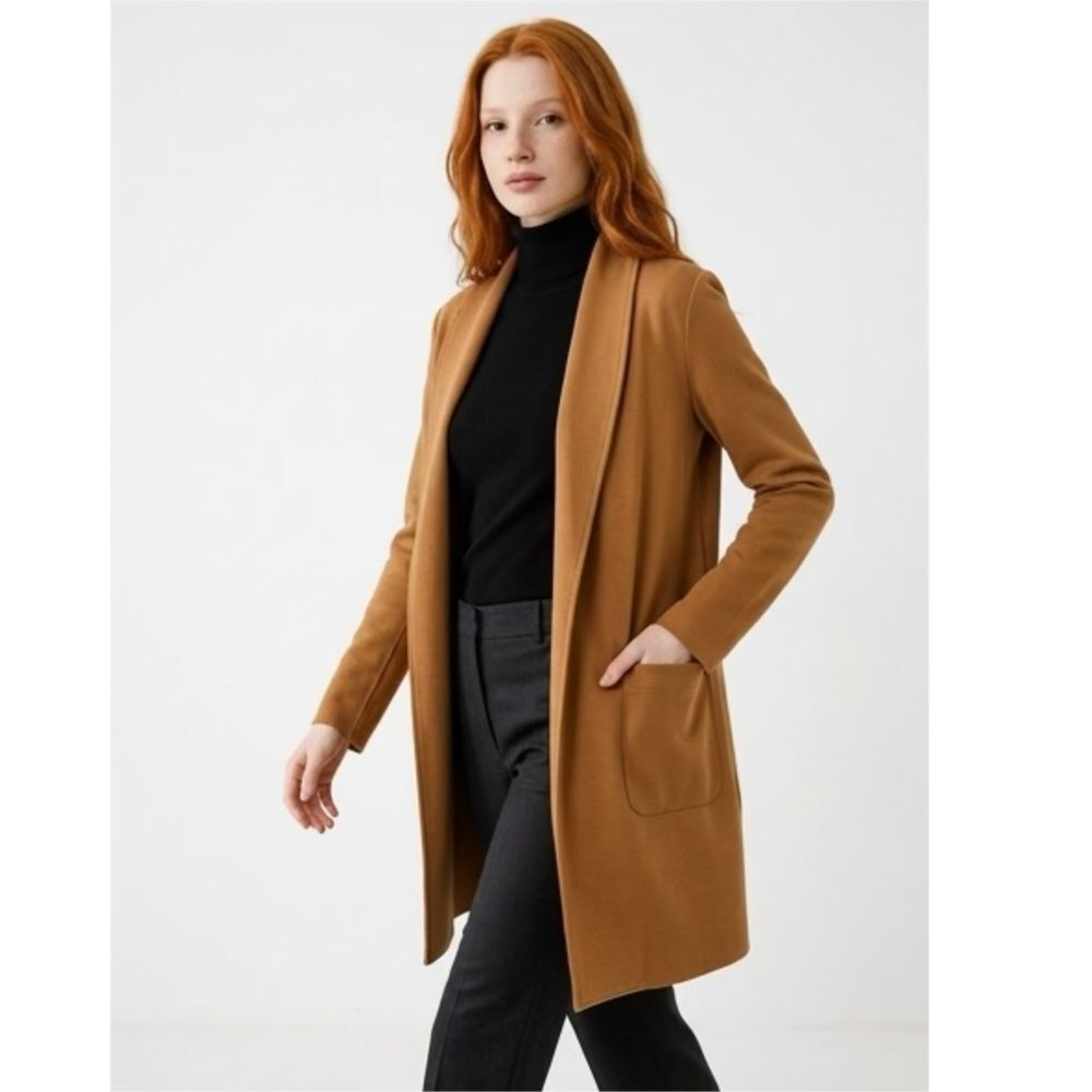 Carolina Belle Red-Brown Trench-Style Coat Jacket Size Medium
